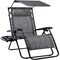 Best Choice Products 30” Extra Wide Folding Zero Gravity Patio Lounge Chair w/Adjustable Canopy Shade